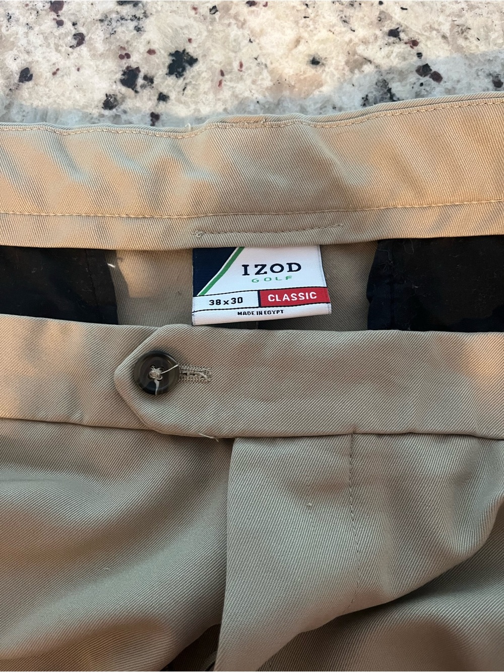 Izod Men’s Classic Khaki Chinos - Tan